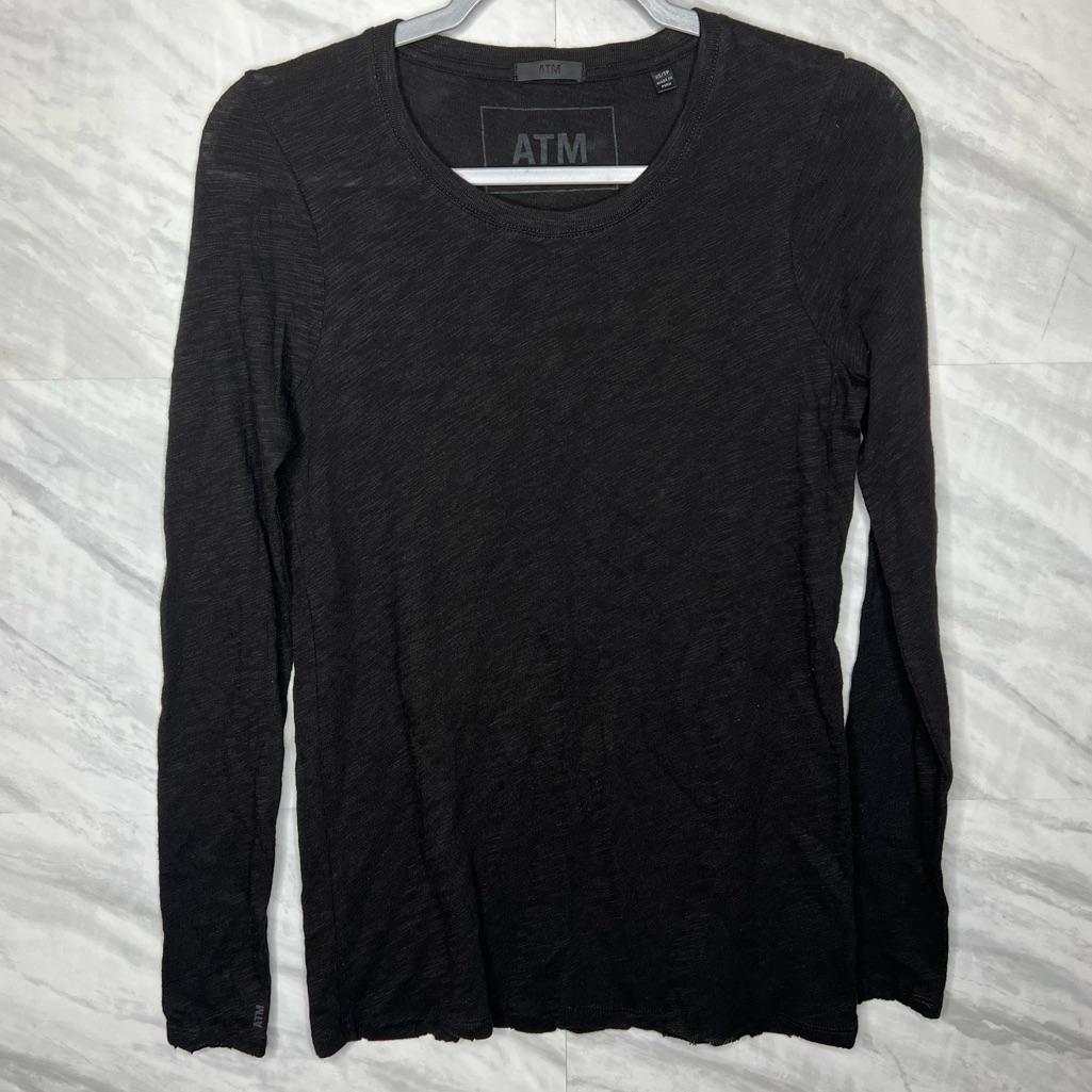 Atm Anthony Thomas Melillo Long-Sleeve Destroyed Wash Tee Xs